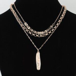 Multi Abstract Bar Chain Necklace